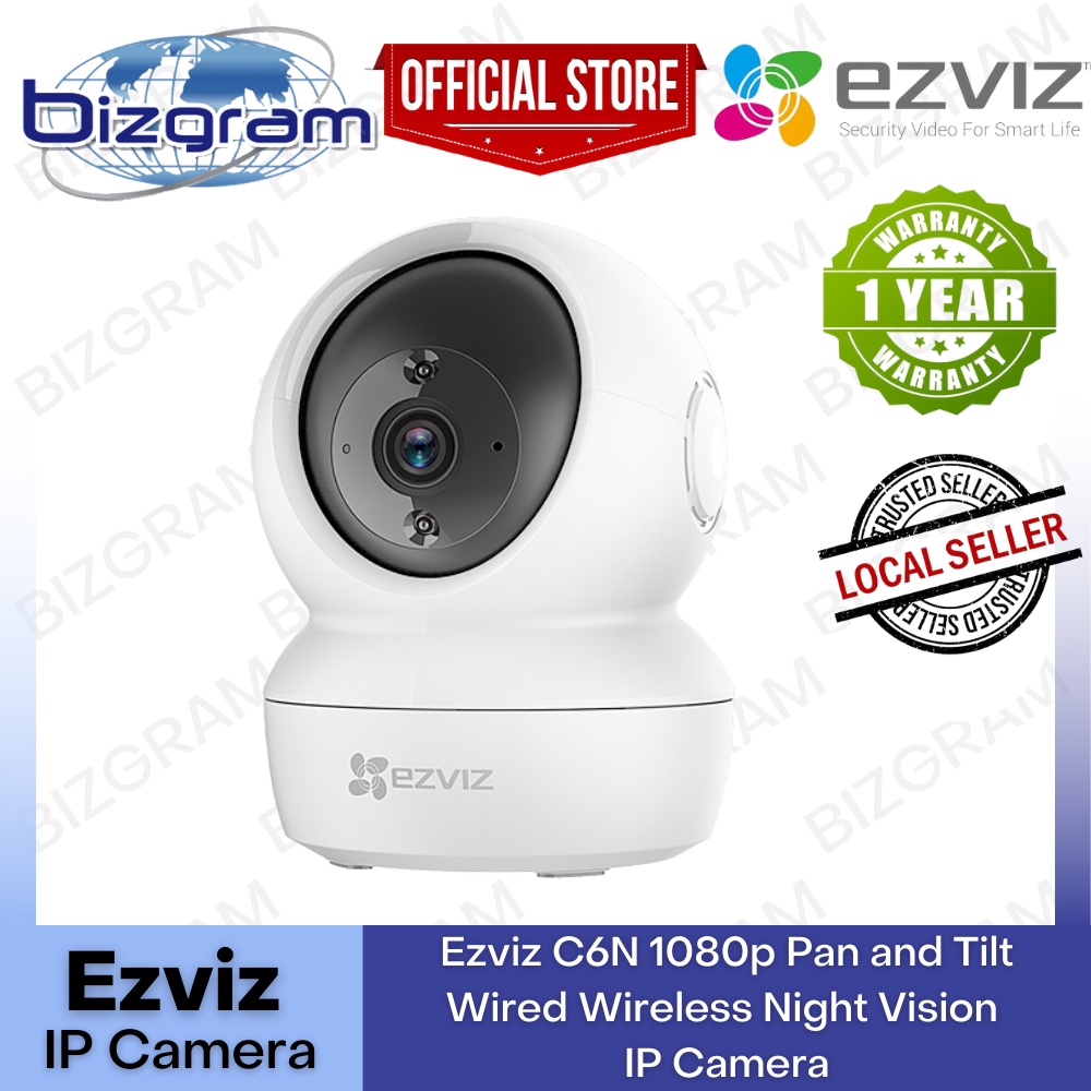 Ezviz C6N 1080p Pan and Tilt Wired Wireless Night Vision IP Camera