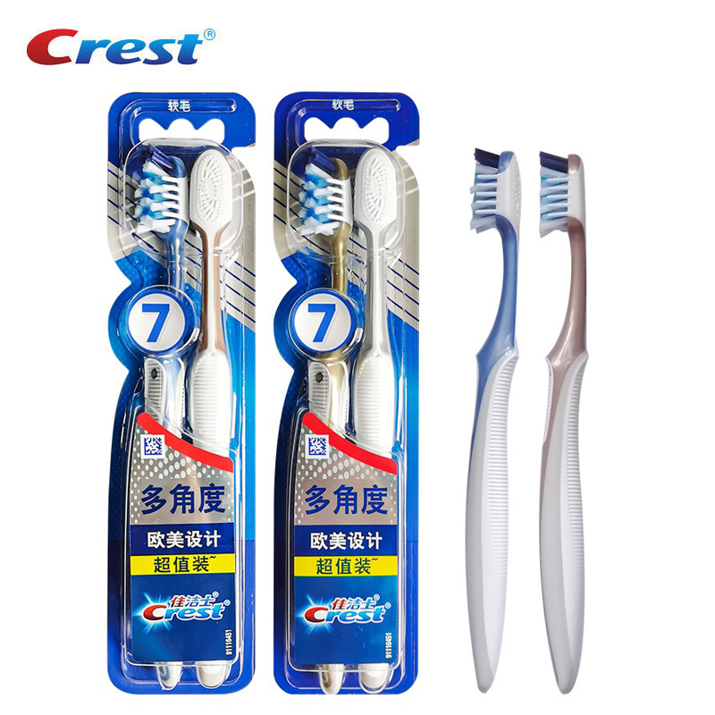 Crest 7-Effect Manual Toothbrush Soft Bristles Full Excellent Toothbrush