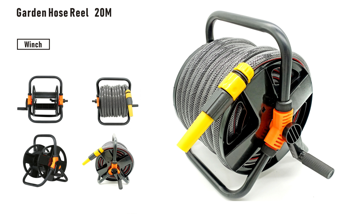 Local Store} Garden Hose Reel Set 20M (with pipe Connector) Handle