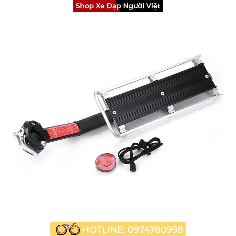 Baga xe đạp bắt trục yên cao cấp, yên sau xe đạp dày dặn, tải trọng cao