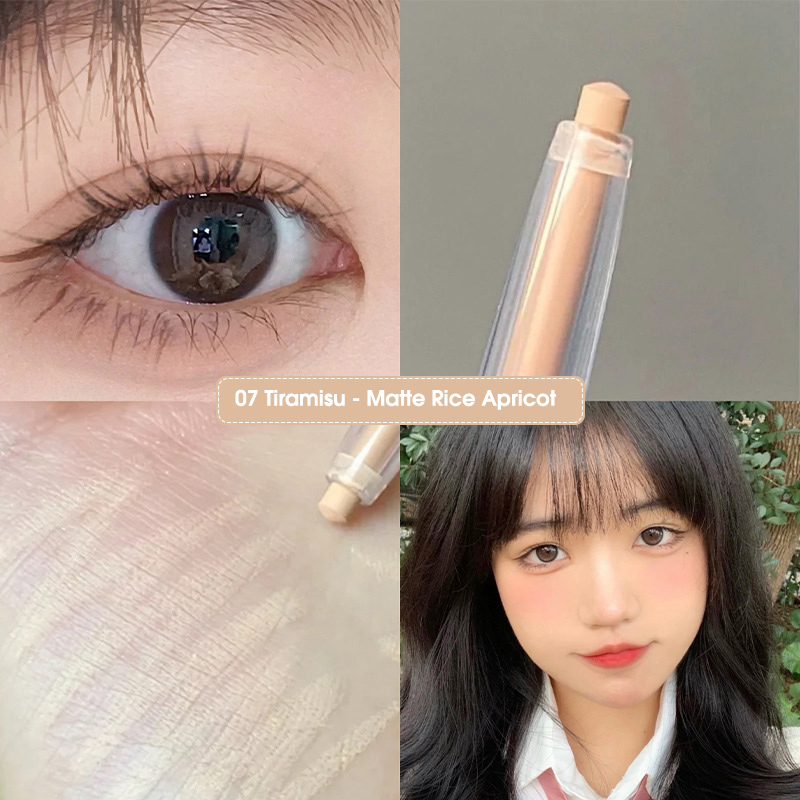 WOOLOVE Sweet Mint Fruit Lying Silkworm Pen Diamond Eyeshadow Pen Shiny Glitter Eyeliner Pearlescent Matte Highlight Pen Eye Comestics