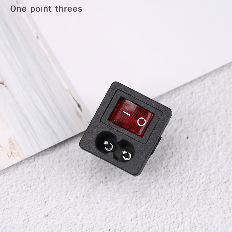 One point threes Ổ cắm đầu vào dây nguồn có công tắc bật tắt đèn đỏ 250V 10A