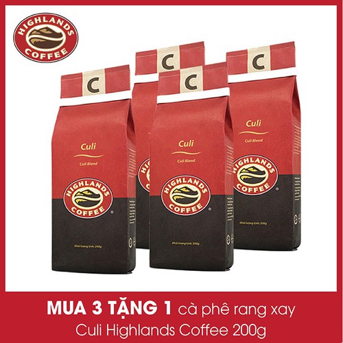 Cà phê Rang xay Culi Highlands Coffee 200g