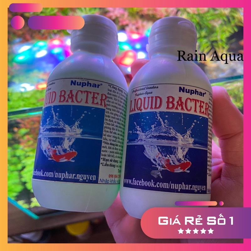 Nuphar liquid bacter - dung dịch chống sốc cá và xử lý nước cho hồ cá cảnh . rain aqua