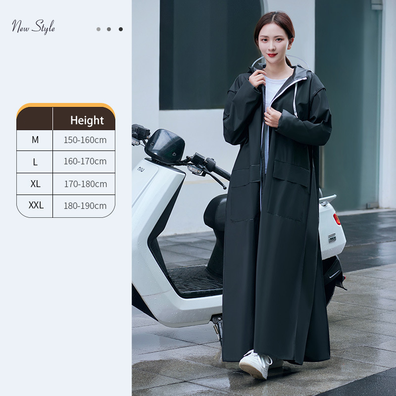 JJT Áo mưa, áo mưa, trọn bộ, áo mưa liền, áo mưa dày, áo mưa, áo mưa EVA, người lớn, khóa kéo, găng tay, áo mưa, dã ngoại nam nữ áo poncho thời trang