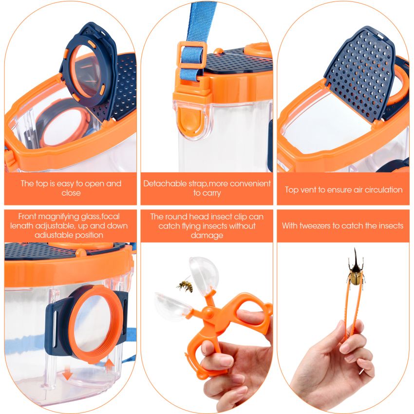 Mug Magnifying Glass Kit, Bug Viewing Box For Kids, Insect Cage Adventure Kit, Bug Viewing Box, Bug Viewer With Bug Trap, Tweezers, Nature Exploration For Kids