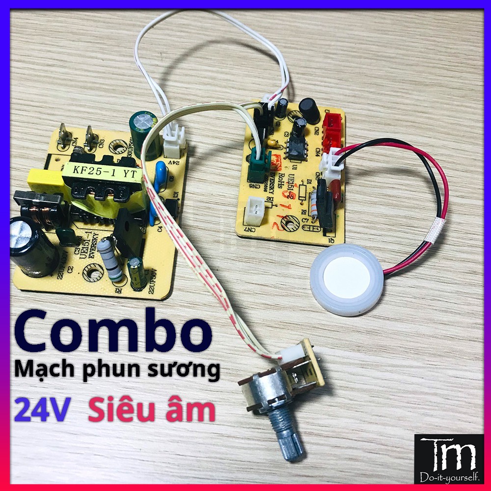 Combo Mạch Phun Sương Siêu Âm 24V 20W