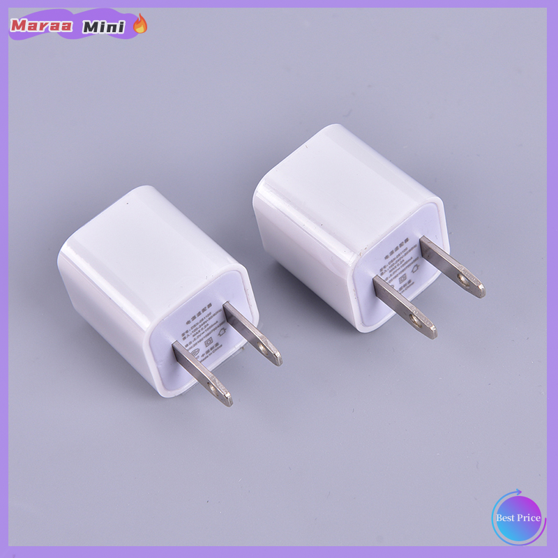 Maraa USB Cube Adapter 5W Wall Charger for iPod, iPad, iPhone 5 5c 5s 6 6s 7 Plus