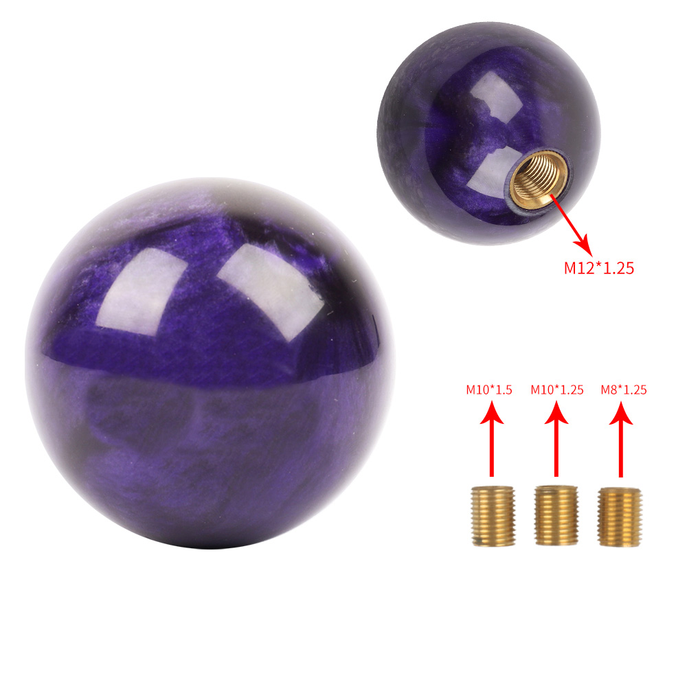 JDMGRAM Crystal Car Gear Knob Manual Automatic Universal Auto Sport Push Down 55MM Stick Shifter Lever Cloud Ball Automobile Interior Accessories