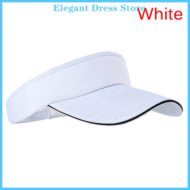 👗👗 Adjustable Unisex Men Women Plain Sun Visor Sport Golf Tennis Breathable Cap Hat