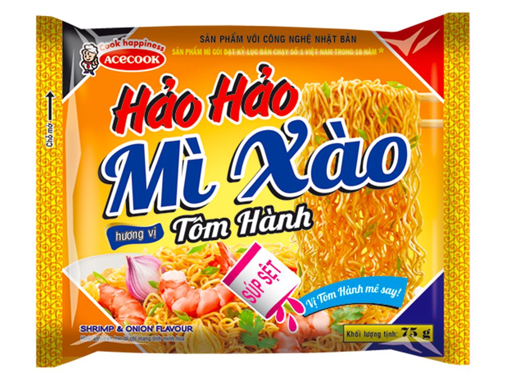 Mì Xào Hảo Hảo Tôm Hành Gói 75g