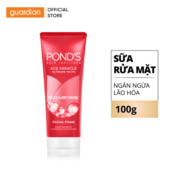 Sữa rửa mặt ngăn ngừa lão hóa pond's age miracle 100g