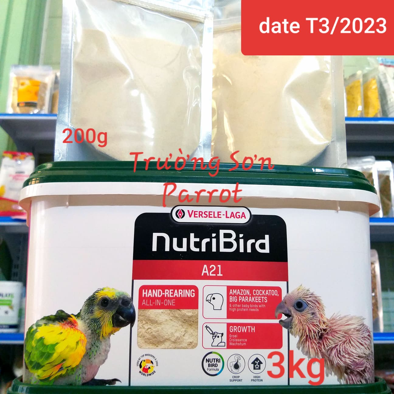 BỘT NUTRI A21 (gói lẻ 200g) đút cho chim non
