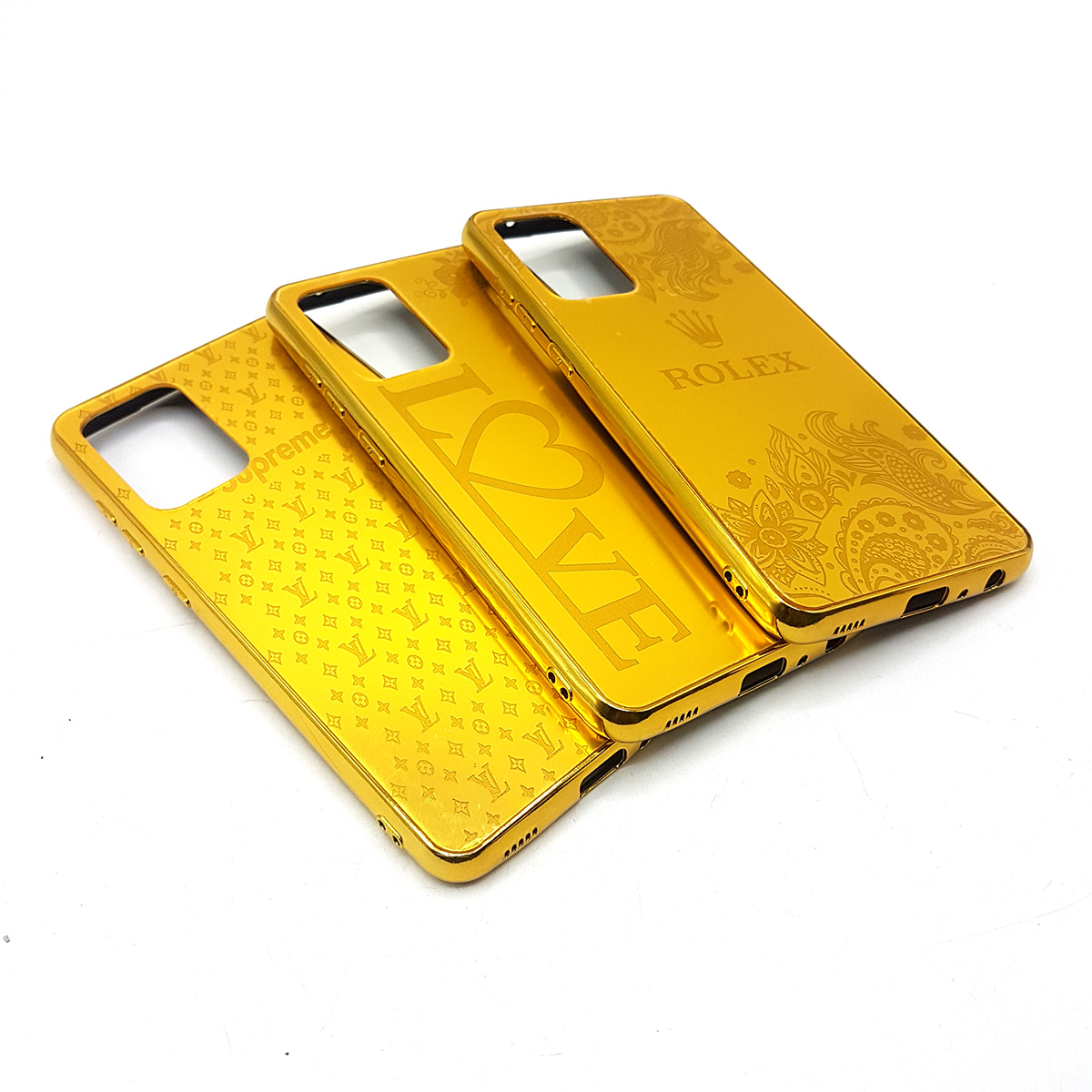 Samsung Galaxy A52 Back Cover Golden Plated Full Coverage Case Samsung Galaxy A52 For Boys