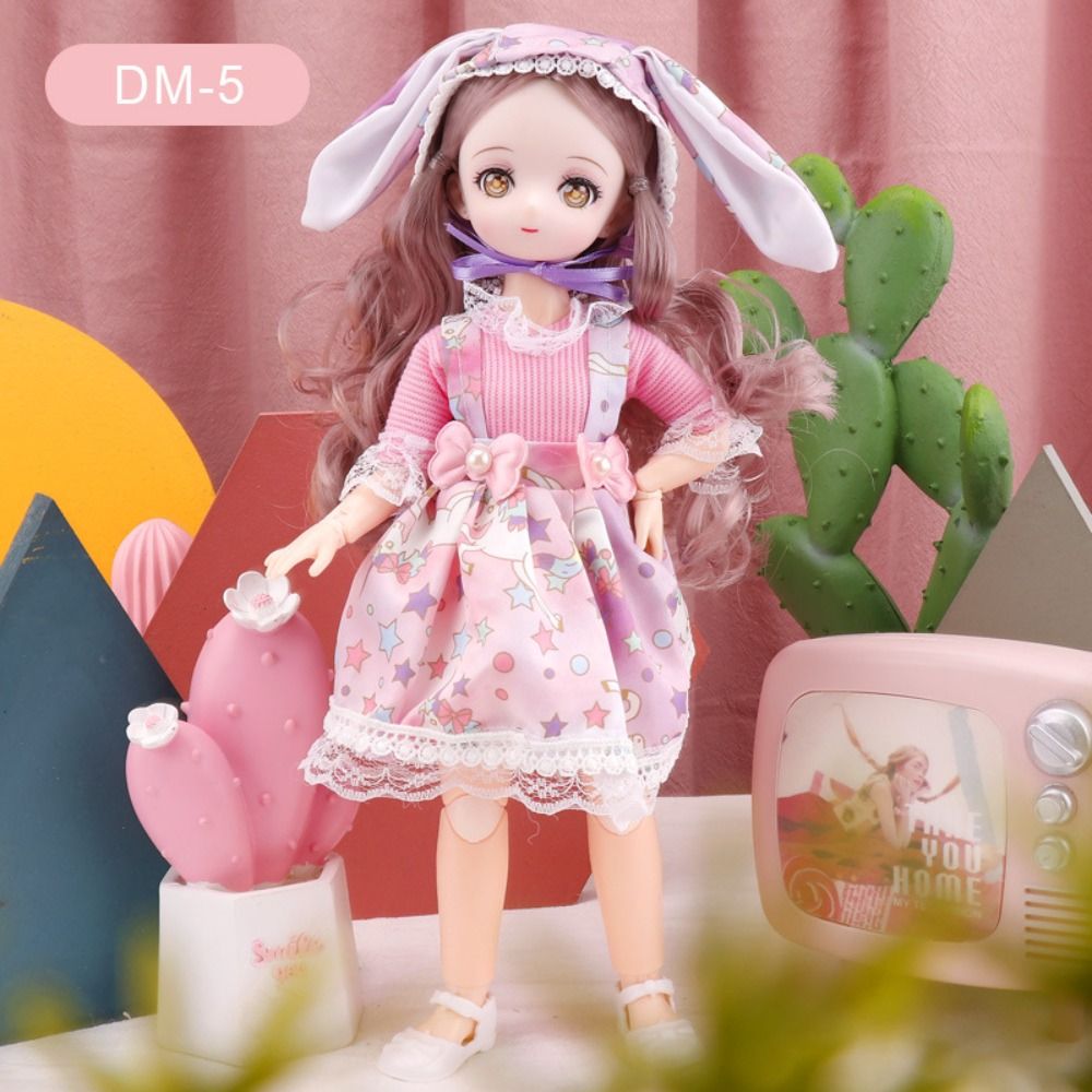 Guomen khớp cầu búp bê anime bjd 30cm với quần áo ăn mặc đồ chơi khớp nối 30cm váy búp bê 30cm búp bê có khớp nối quà tặng con gái