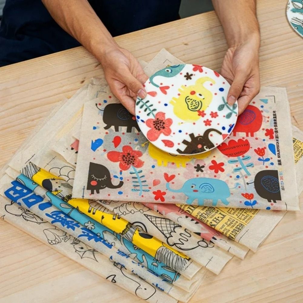 Cute Floral Paper Pottery Clay Transfer Paper Cartoon Colored Flower ...