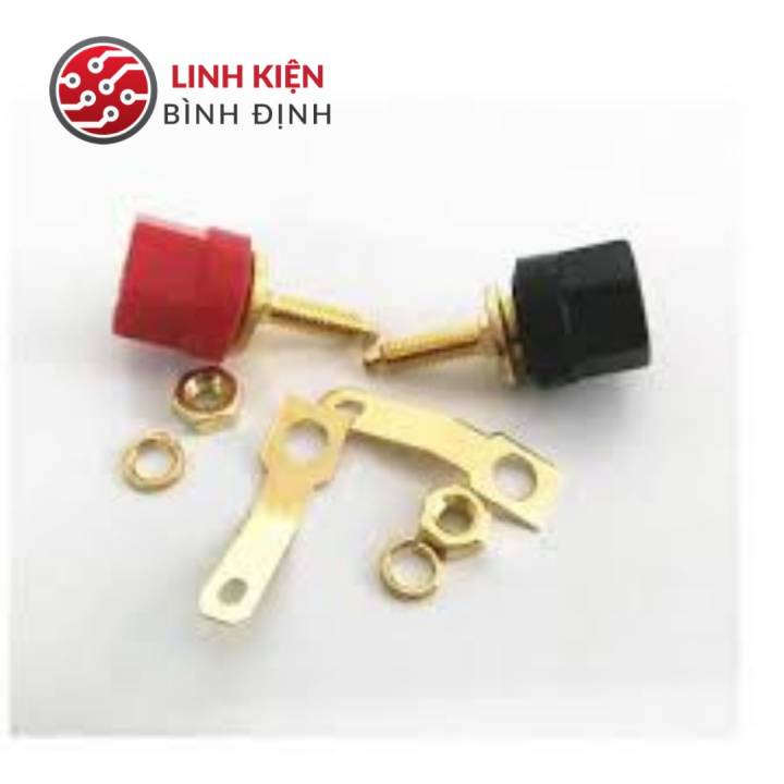 Cặp cọc loa đỏ đen