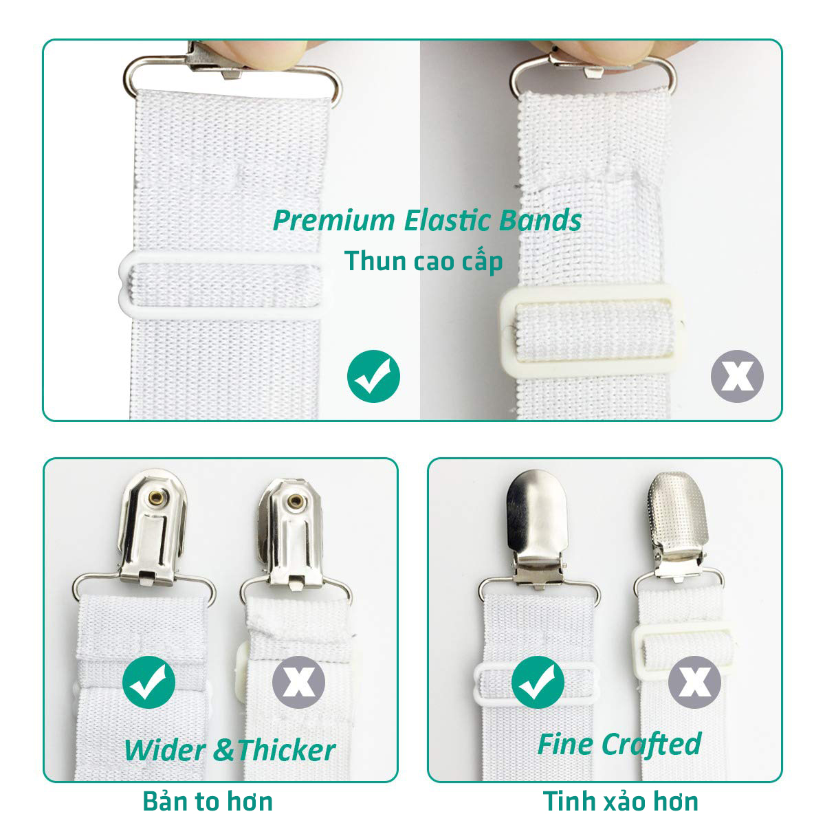 Combo 4 Bộ Kẹp Chặn Drap Giường