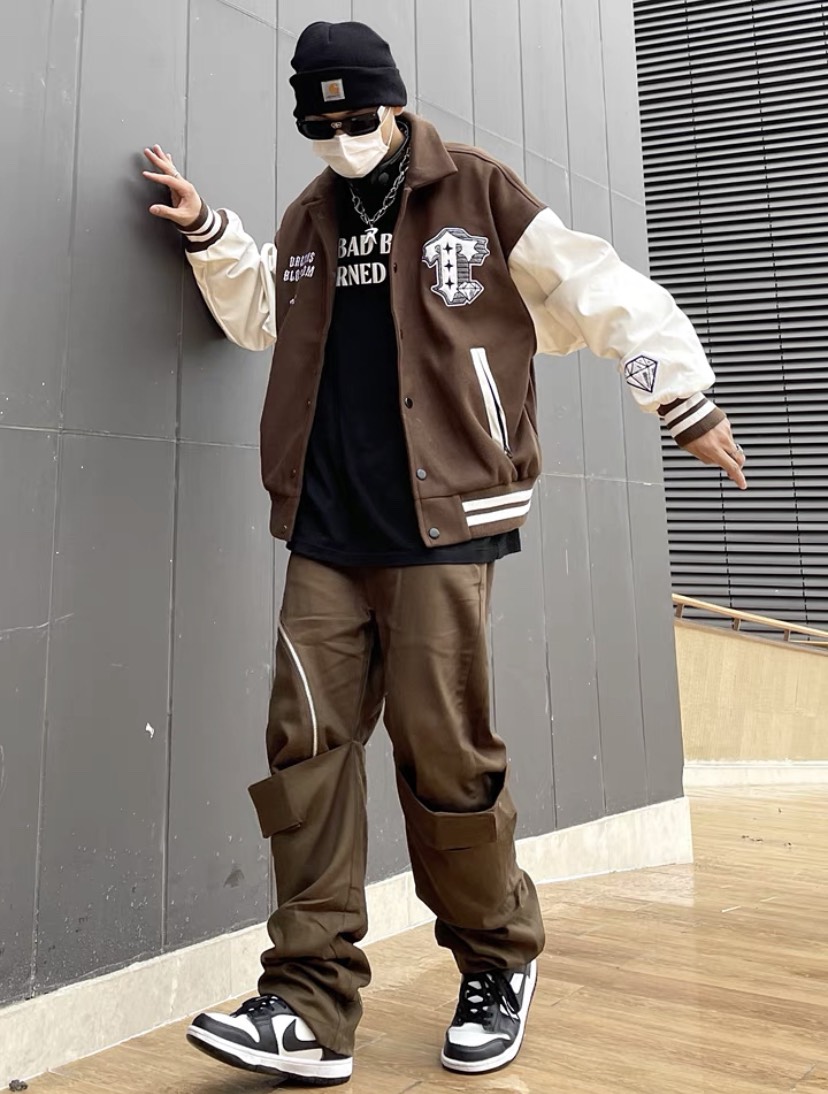 Áo Khoác Bomber Cổ Bẻ Kiểu Nút Bấm TIME MONEY 56