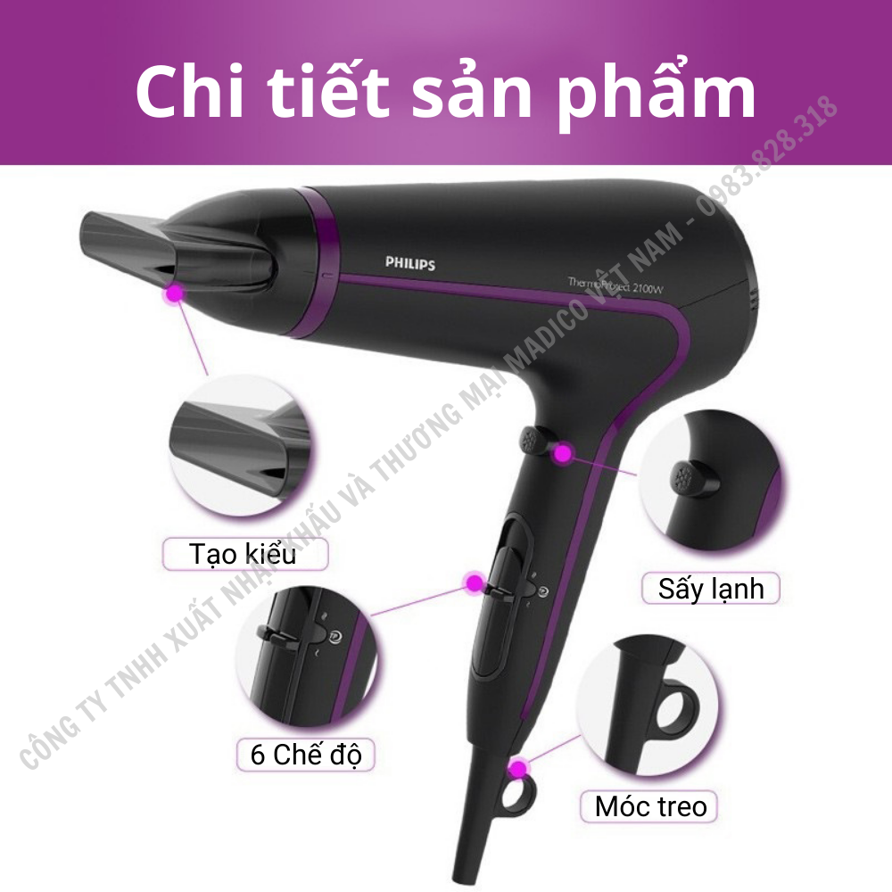 Máy sấy tóc Philips HP8230 công suất 2100W
