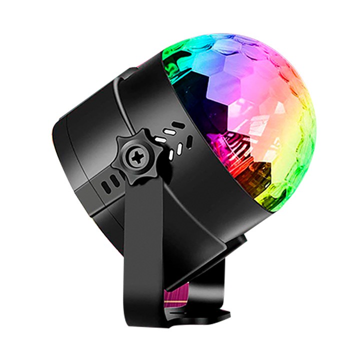Đèn LED quả cầu xoay pha lê 7 màu