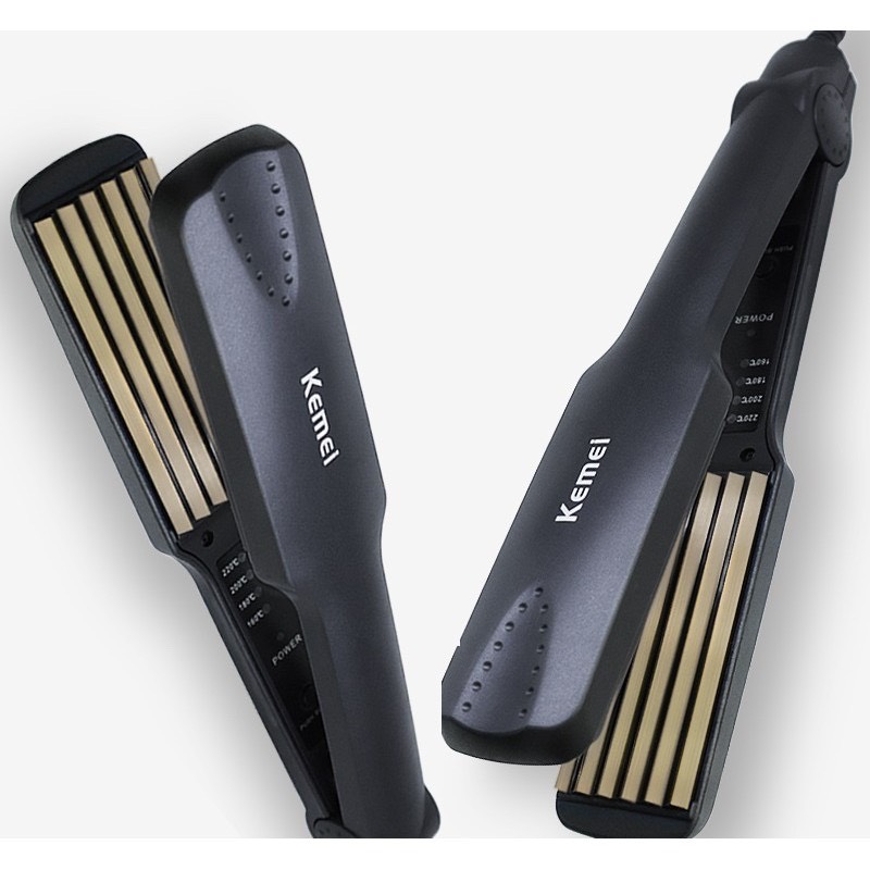Máy duỗi tóc, kẹp tóc mini, máy làm tóc, máy uốn tóc, máy ép tóc duỗi thẳng tóc 4 mức nhiệt KEMEI 549 - dụng cụ tạo kiểu tóc - máy dập xù bấm tóc mini