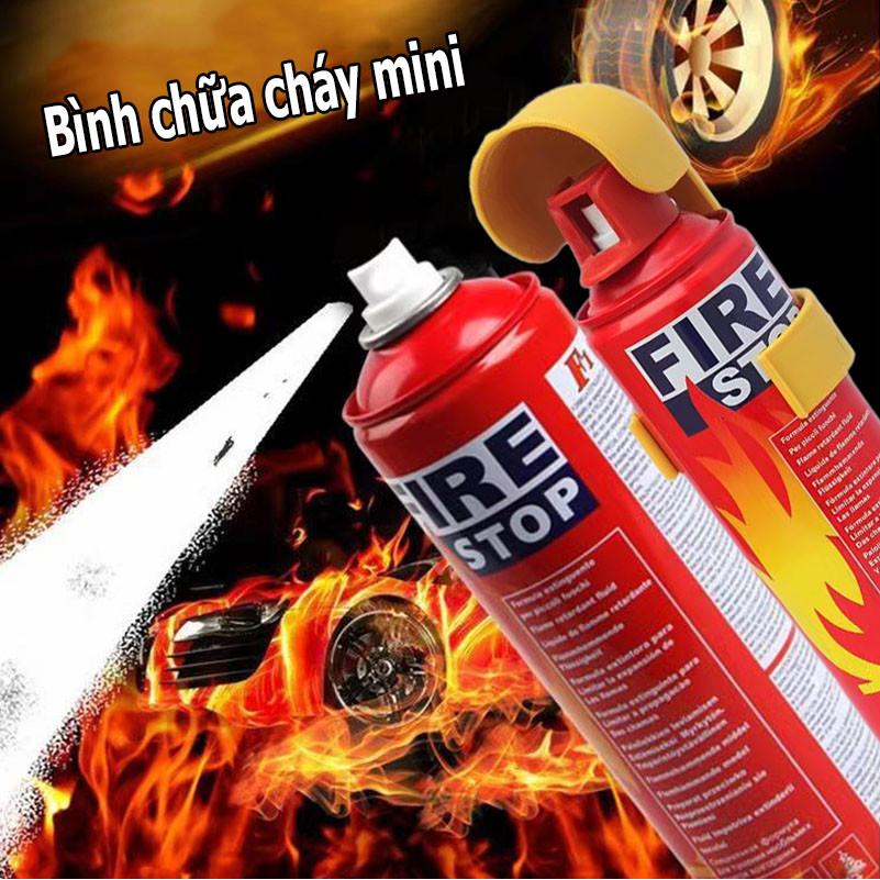 Bình Chữa Cháy Mini Firestop Cho Xe Hơi 1000ml Tiện Dụng