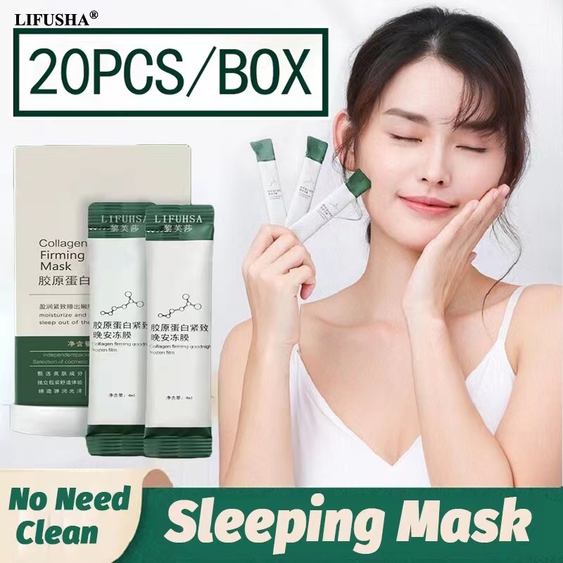 YANJIAYI 20Pcs/Box Sleeping Mask Korean Collagen Firming Anti