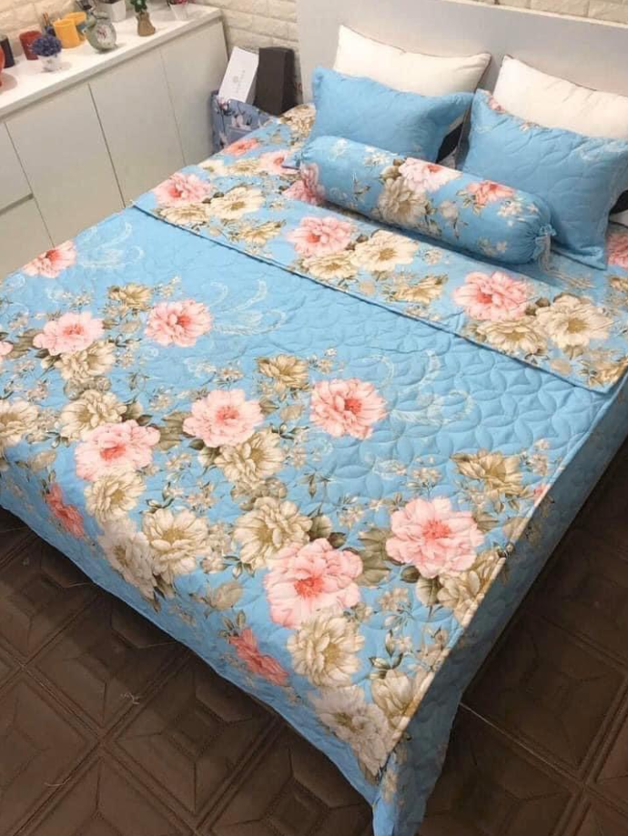 CHĂN HÈ EVERON - Chăn hoa, chăn kẻ ô vuông ( Chất đẹp)