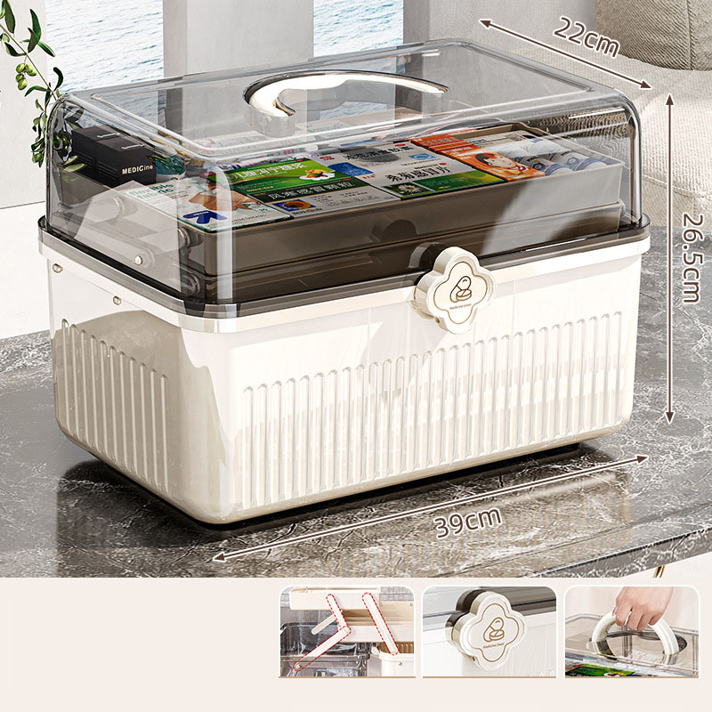 Medical box home large medicine storage box household large capacity medicine storage box medical first aid small medicine box
