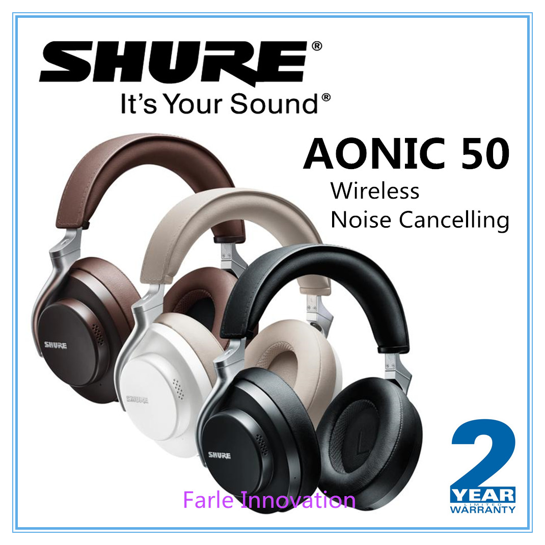 Shure AONIC 50 Wireless Noise Cancelling Headphones, Premium
