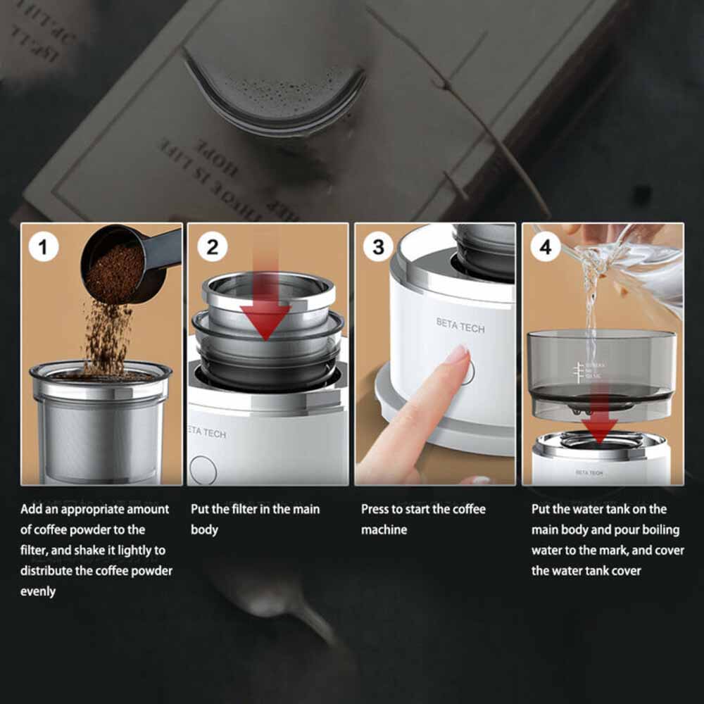 Portable All-in-One Coffee Maker Espresso Home Office Hand Brew Coffee Machine