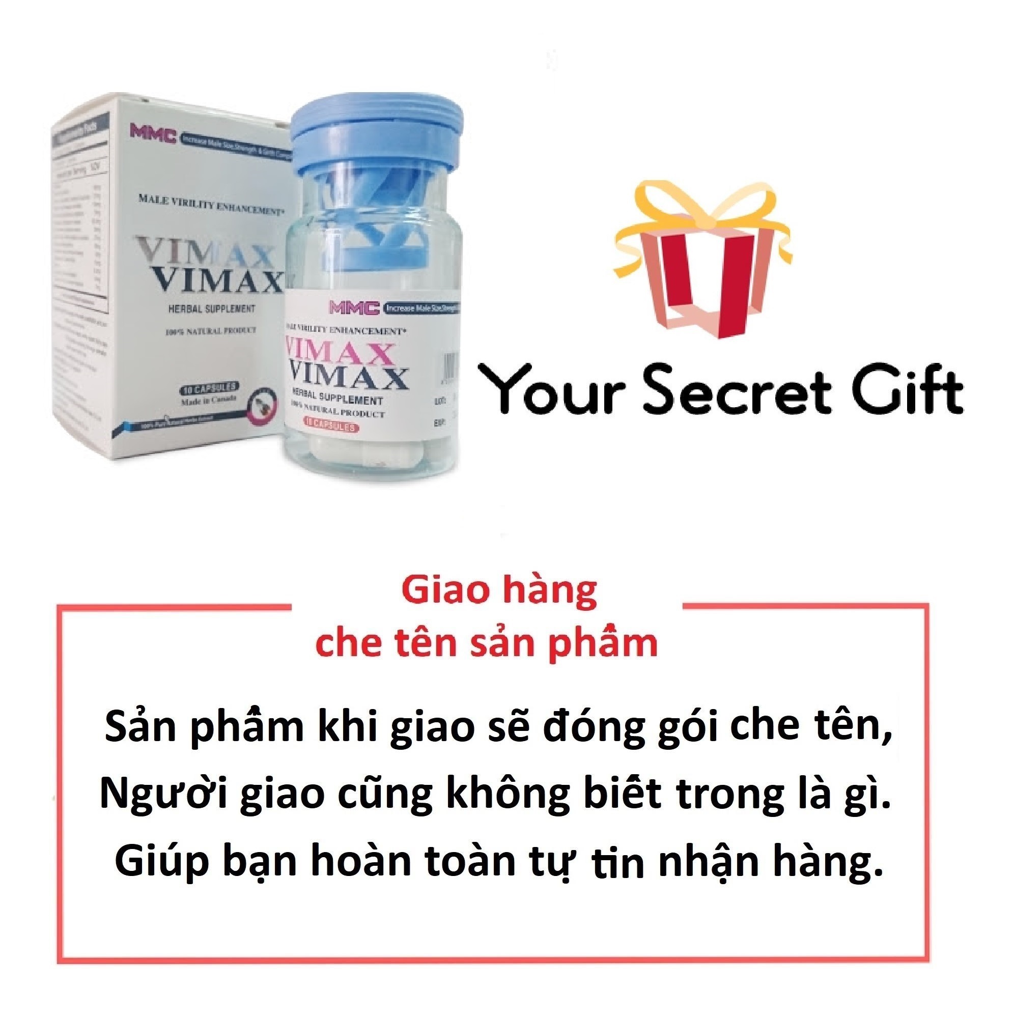 Viên VIMAX CANADA cao cấp nam (hộp 10 viên) - hàng chính hãng