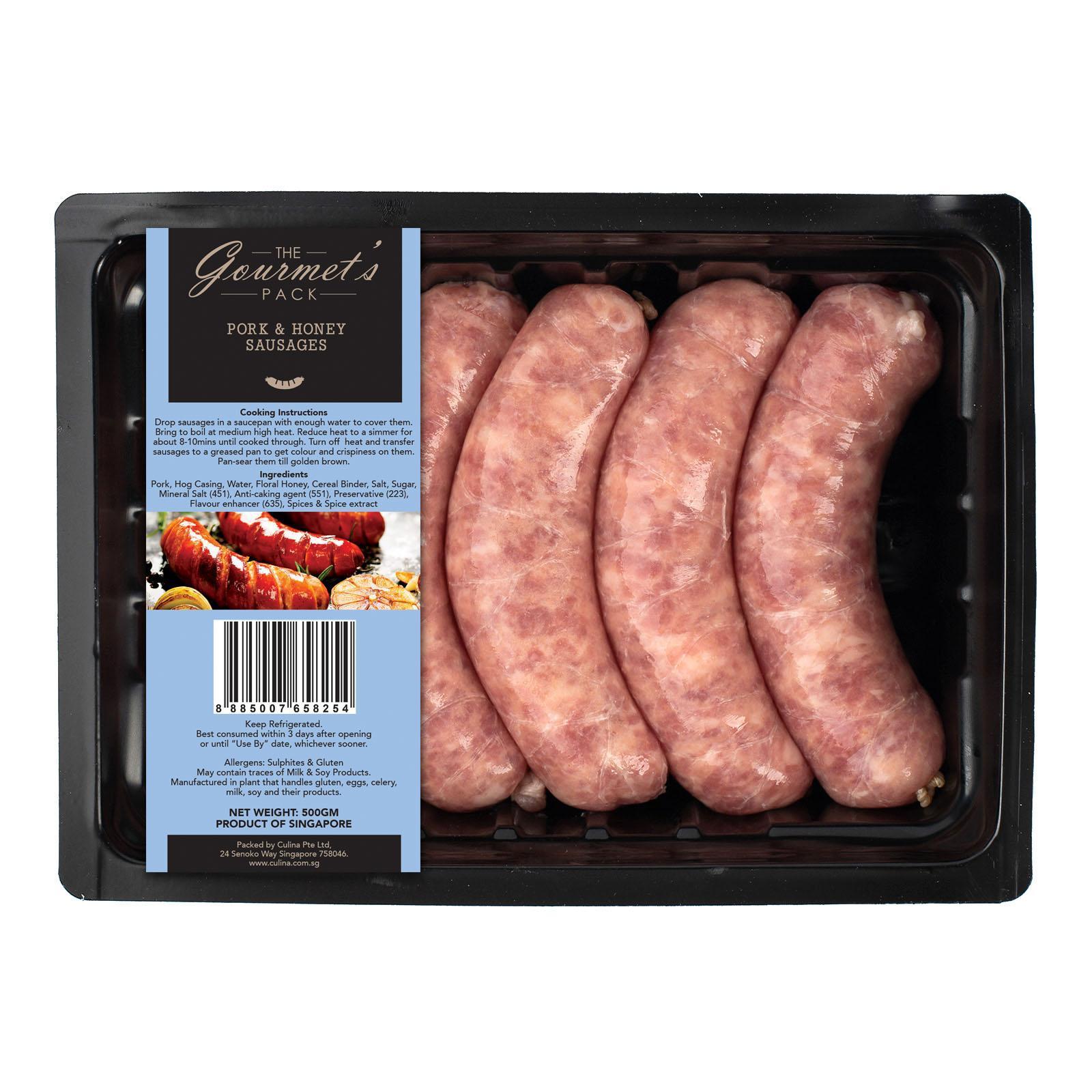 The Gourmet's Pack Pork And Honey Sausages Thick 5s Per Pack Lazada Singapore