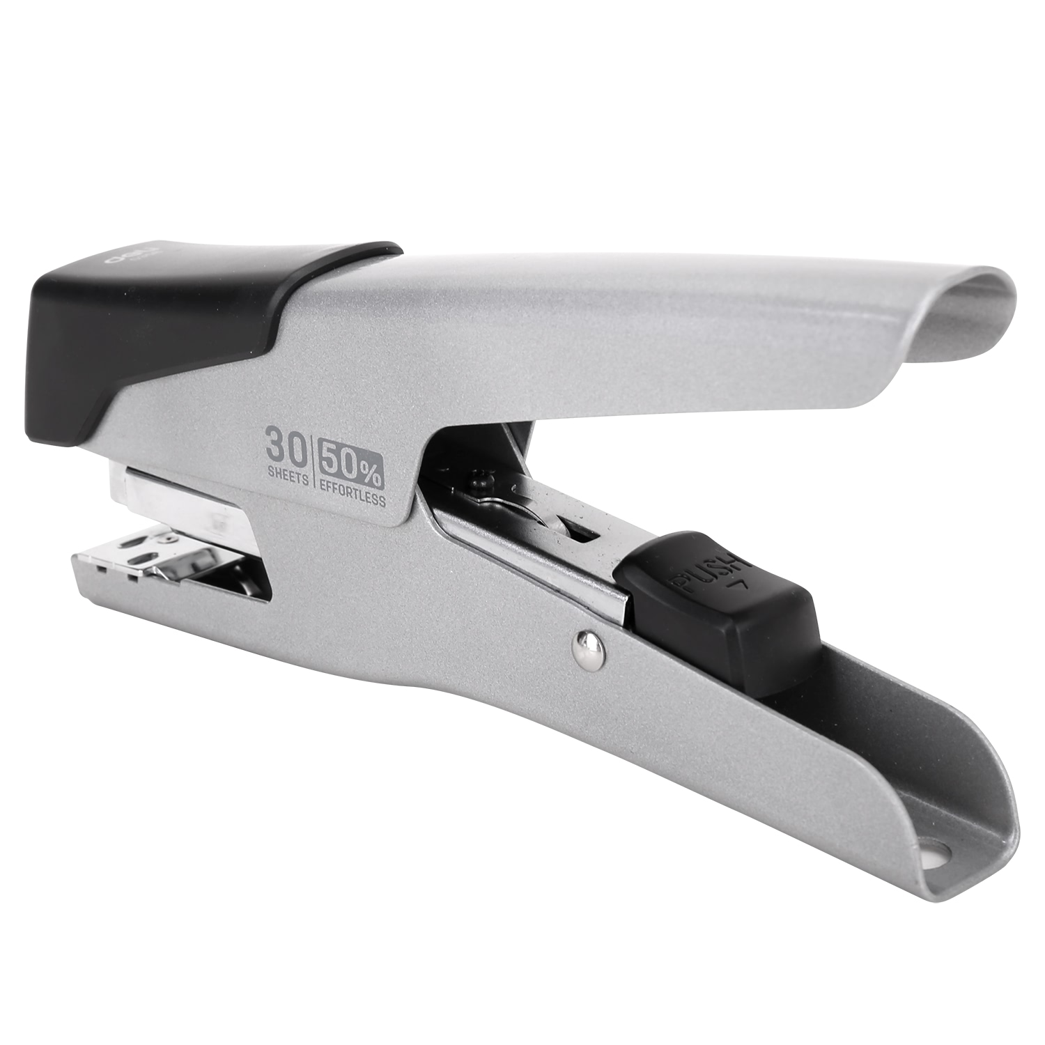 Dập ghim trợ lực 30 tờ Deli E0358 - Ghi/Đen
