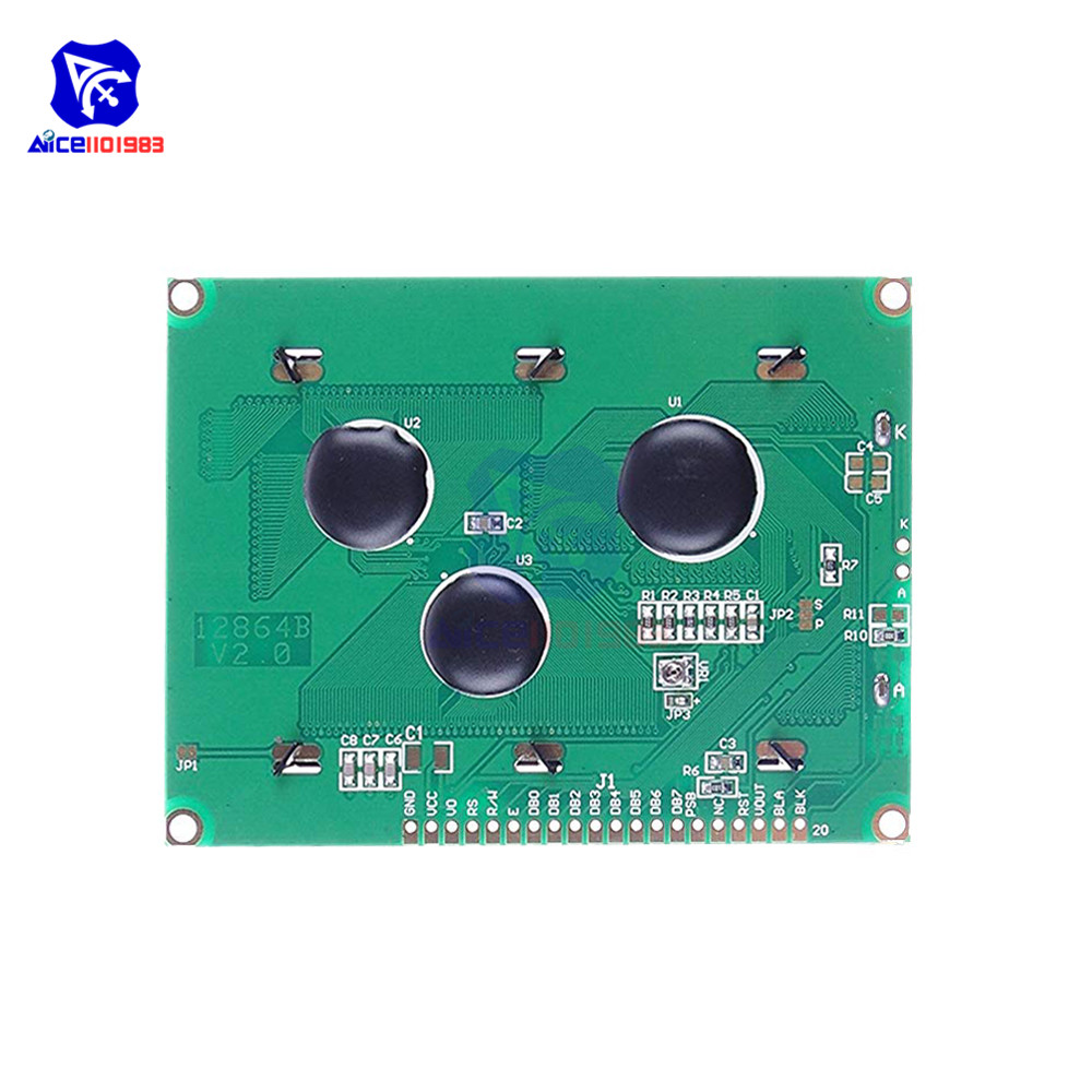 【New Arrivals】diymore 128x64 Dots Graphic 12864 LCD Display Module with Backlight ST7920 IIC I2C SPI for Arduino Raspberry Pi STM32 3D Printer. 