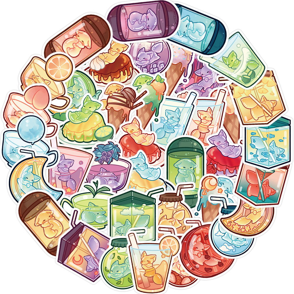 HOT%20BeliefMelief%20New%20style%2010/20/40pcs%20Cute%20Animal%20Fox%20Drink%20Stickers%20Decals%20Kids%20Toys%20Decoration%20Laptop%20Suitcase%20Scrapbook%20Phone%20Wall%20Stationery%20Sticker%20-%20Image%202