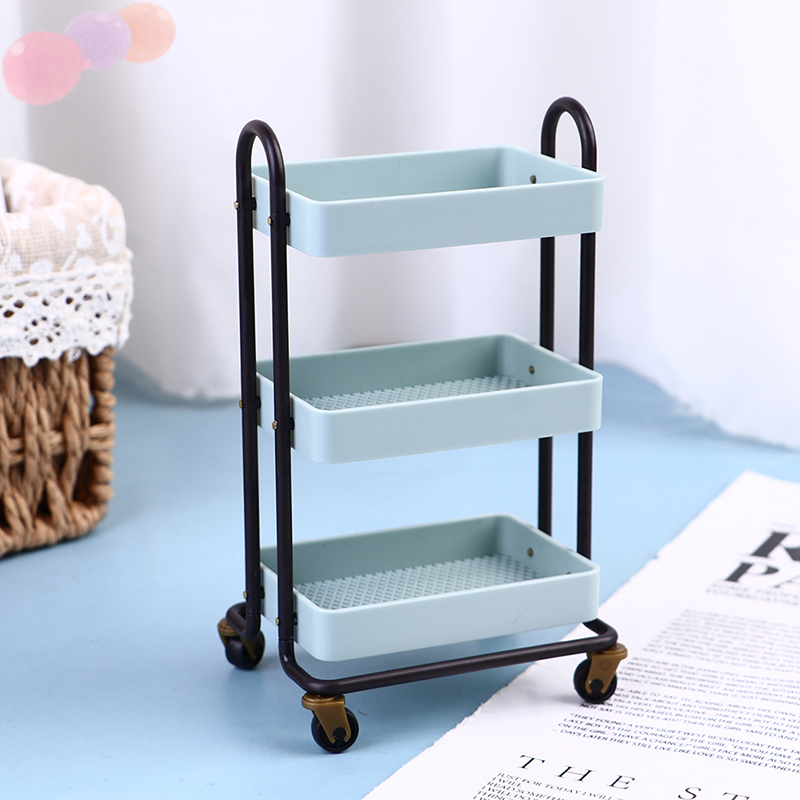 WXGRM Kệ sách Xe đẩy nhà búp bê Kệ sách có bánh xe Giá trưng bày búp bê
