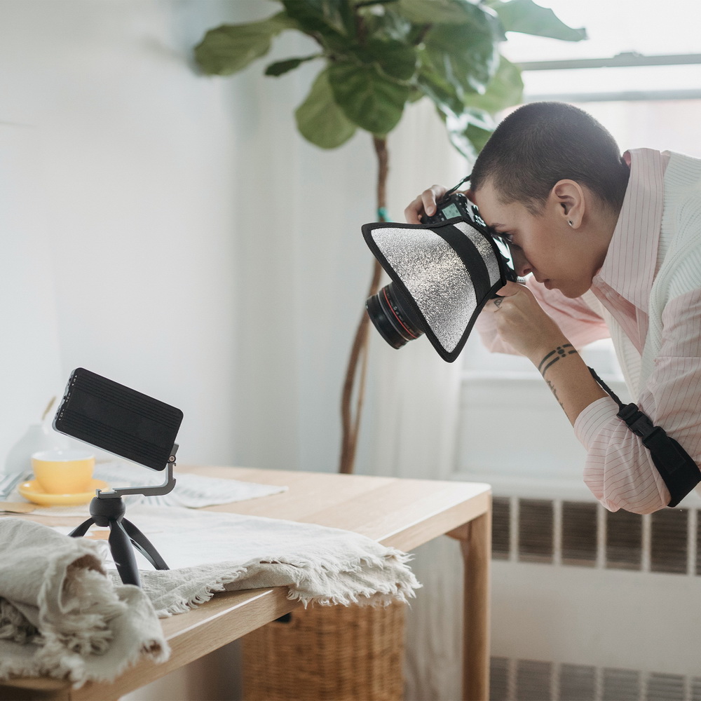 Selens Bộ Khuếch Tán Đèn Flash 2 Trong 1 Bộ Khuếch Tán Đèn Flash Bộ Khuếch Tán Hình Chữ Nhật Hộp Mềm Bát Giác Hai Mặt Có Thể Gập Lại Cho Đèn Tốc Độ