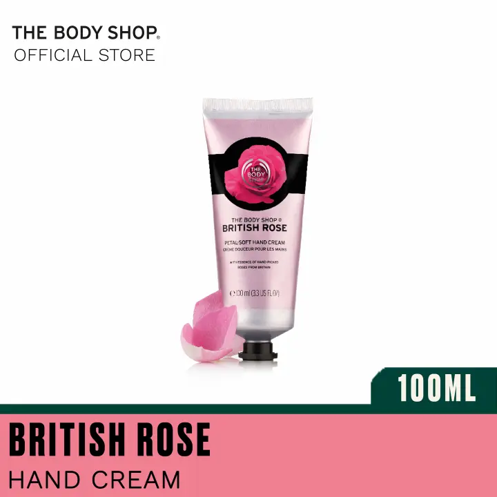 The Body Shop British Rose Petal Soft Hand Cream 100ml Lazada Singapore