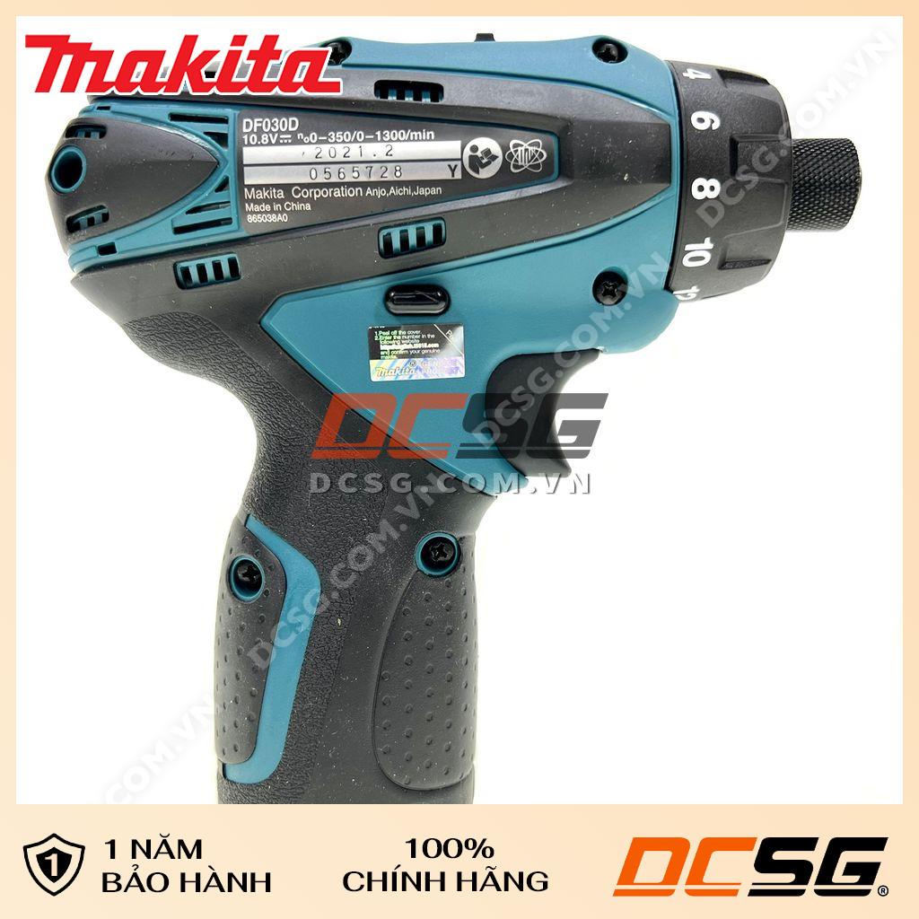 Máy Khoan Vặn Vít Dùng Pin 10.8V Makita DF030DZ (Không Pin Sạc)