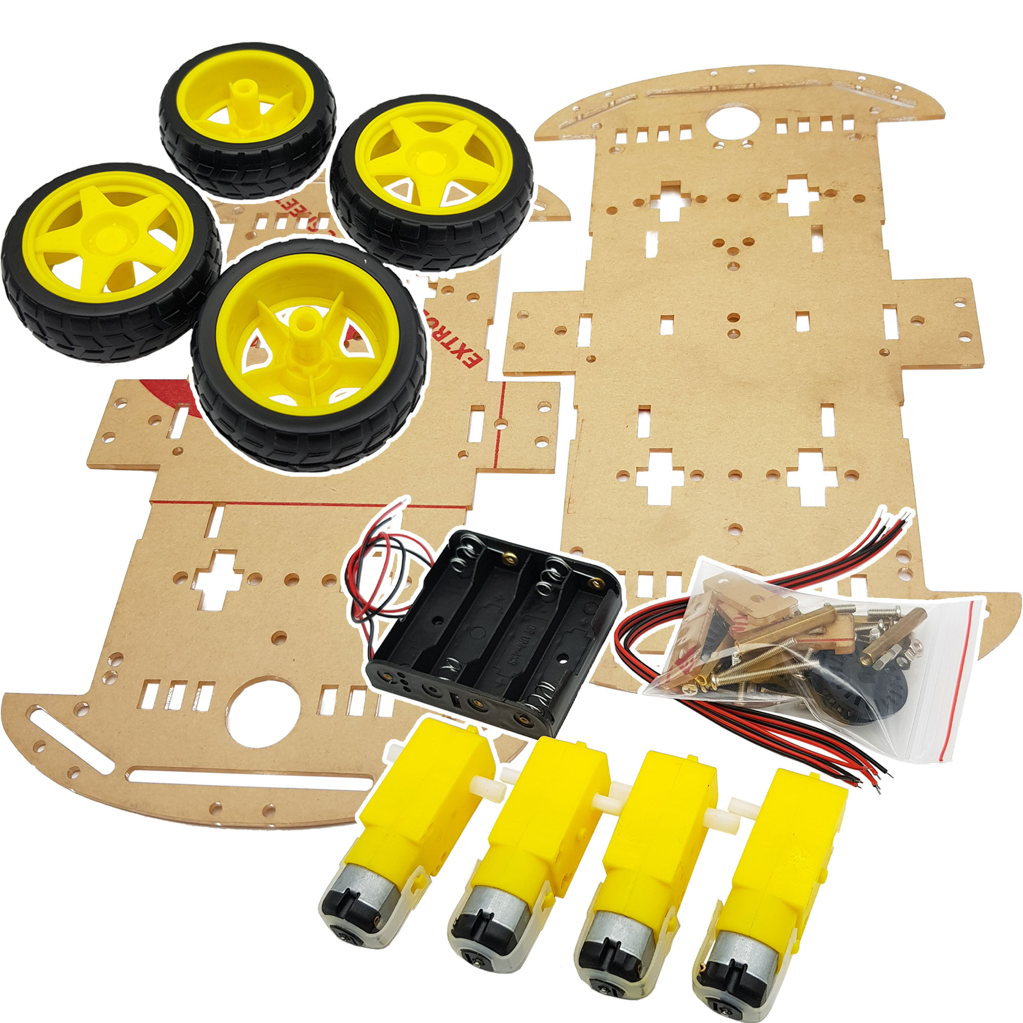 Khung xe robot 2 tầng 4 bánh