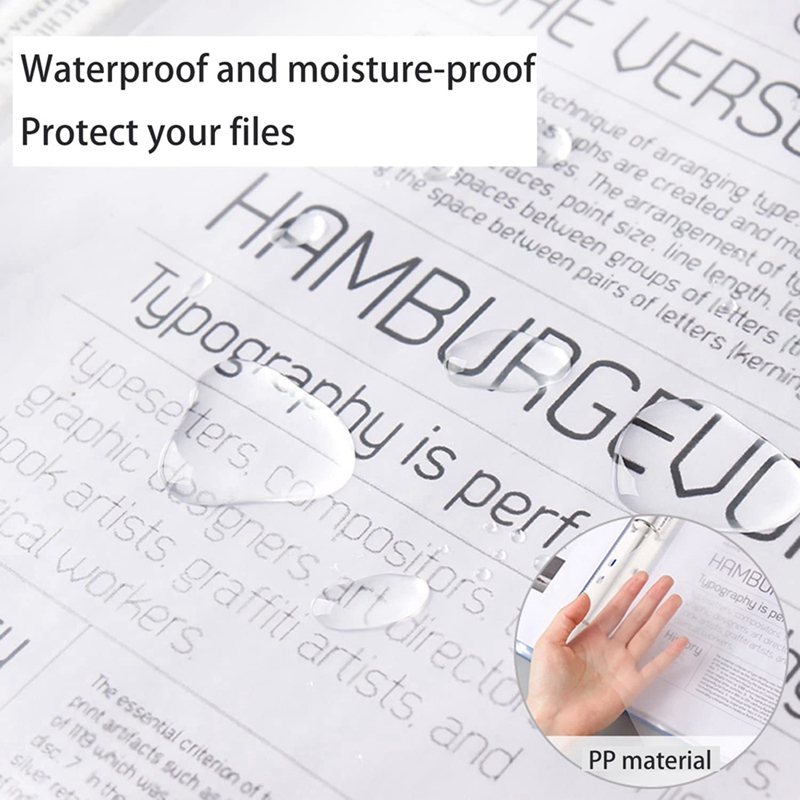 100Pages A4 Punched Pocket Sheet Protector Clear 11-Hole Sheet Protector Binder Pocket Paper File Letter Sheet Binder Sleeves 8 Silk