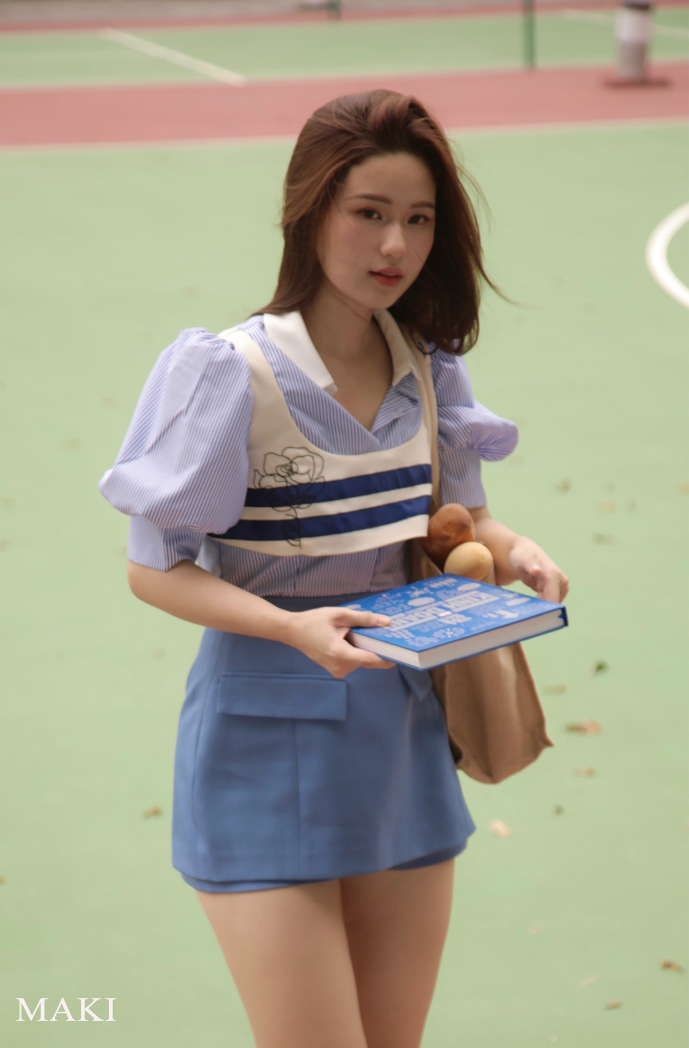 MAKI - Krissy Shorts - Quần váy xanh