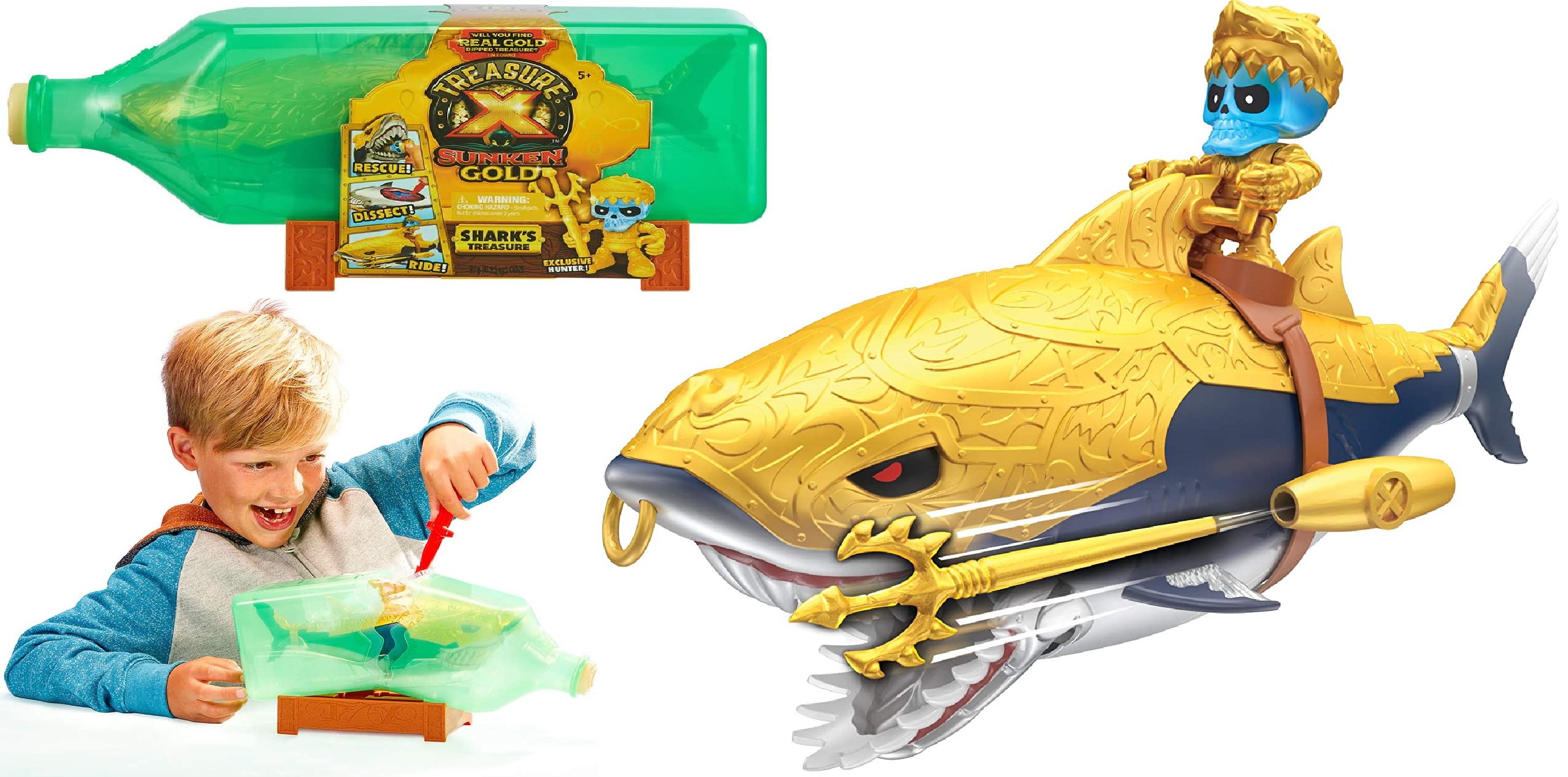トレジャーエックス Sunken Gold Shark's Treasure READY STOCK} Treasure X Sunken Gold Shark's Treasure - 16 Levels