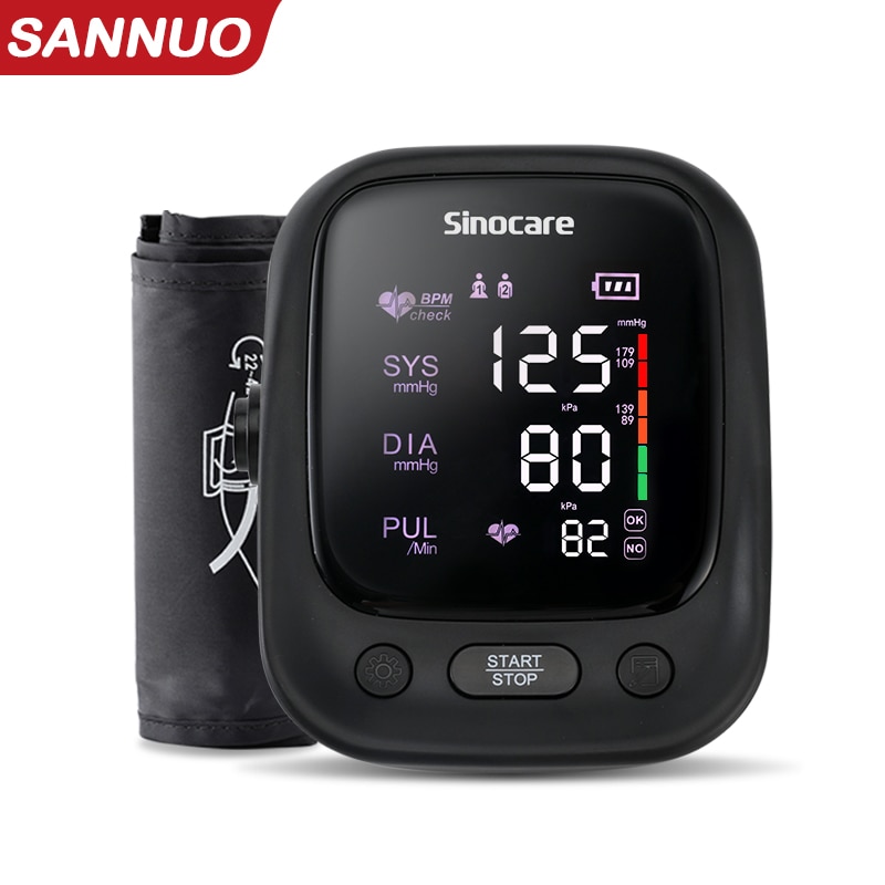 Sinocare Blood Pressure Monitor Adjustable Upper Arm Cuff Health Device