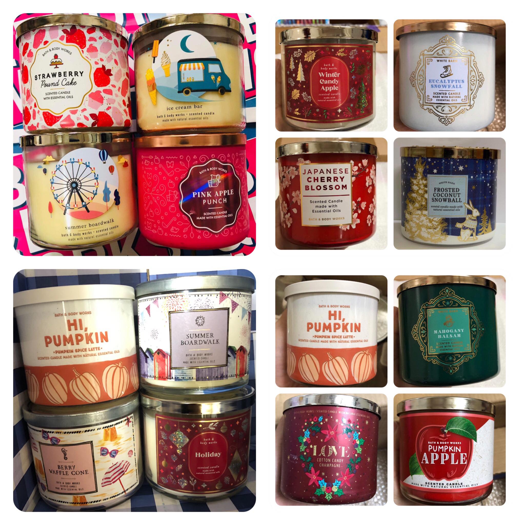 Nến thơm 3 bấc  Bath & Body Works 411g - Mỹ [ NHIỀU MÙI]