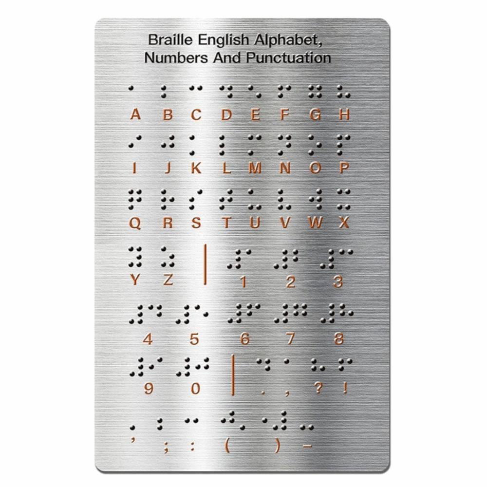 Braille Teaching Aid Tool Aluminum Braille Alphabet Board Efficient ...