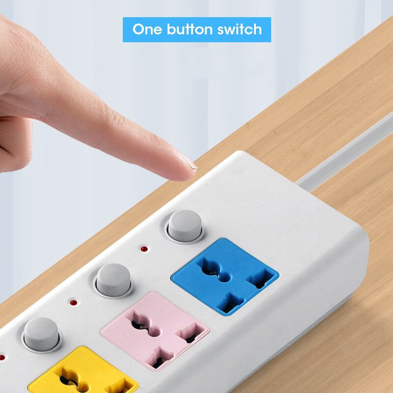 Ổ power plug，Multi-Function Socket Outlet Plug Universal Outlet Extension Cord Power Socket / Power Board / Power Strip with 4 Power Socket and 2 USB Ports with Independent Switch Charger Adapter 2200WHZ-345U-3，Ổ cắm chuyển đổi đầu 3 chân sang 2