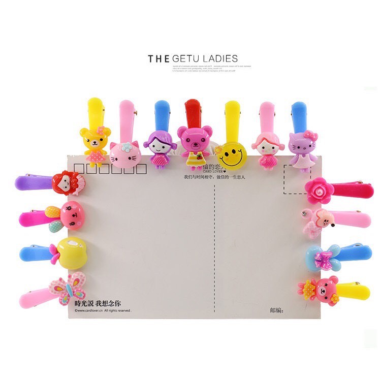 Set 10 kẹp tóc nhiều hình đáng yêu